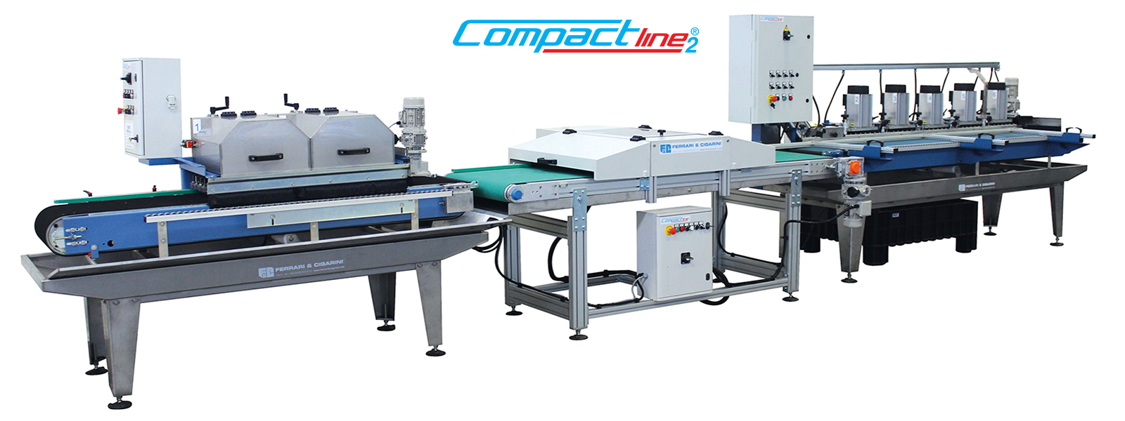 COMPACT LINE 2 - AUTOMATIC CUTTING AND EDGE-PROFILING LINE FOR CERAMIC, MARBLE AND STONE